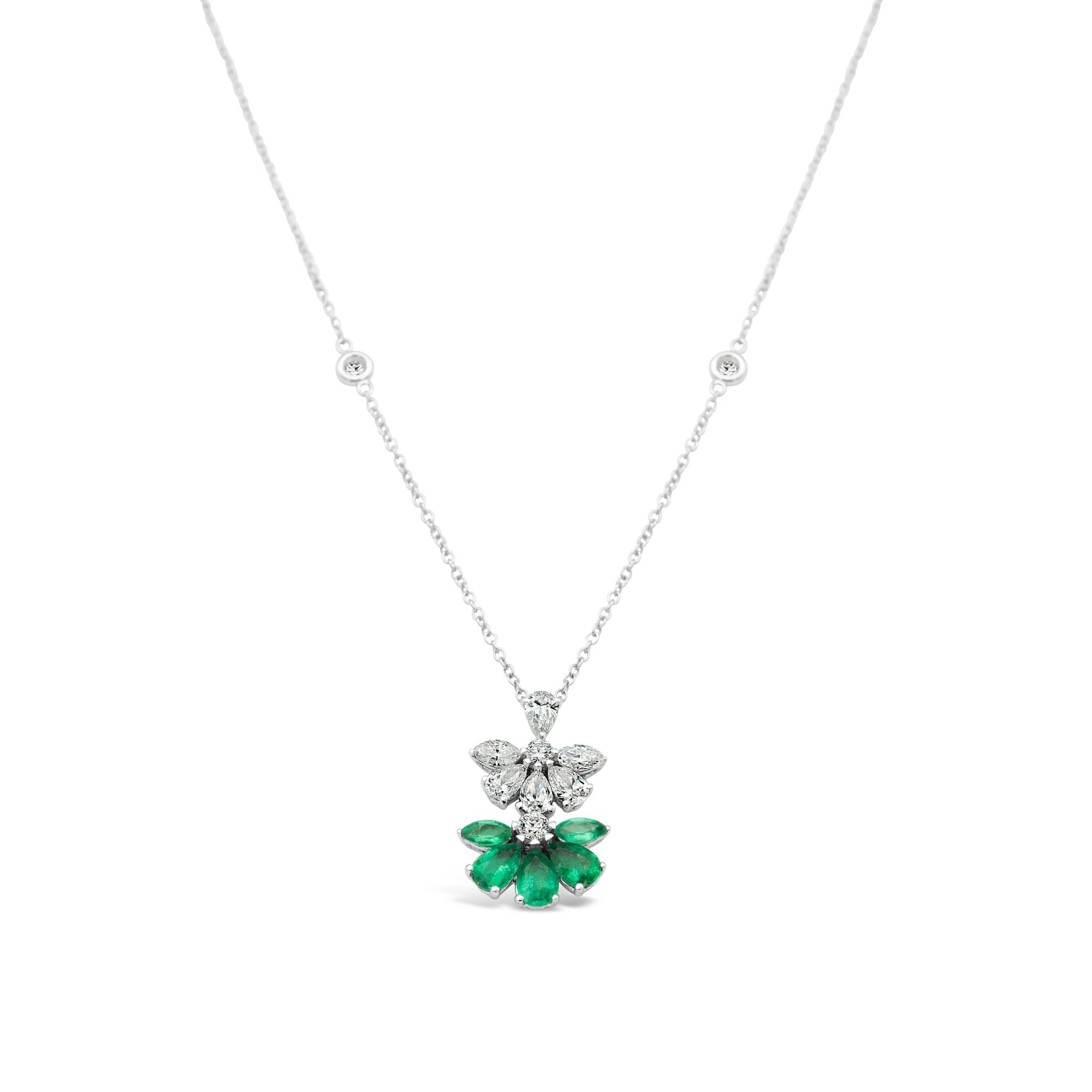 Emerald Fan Necklace