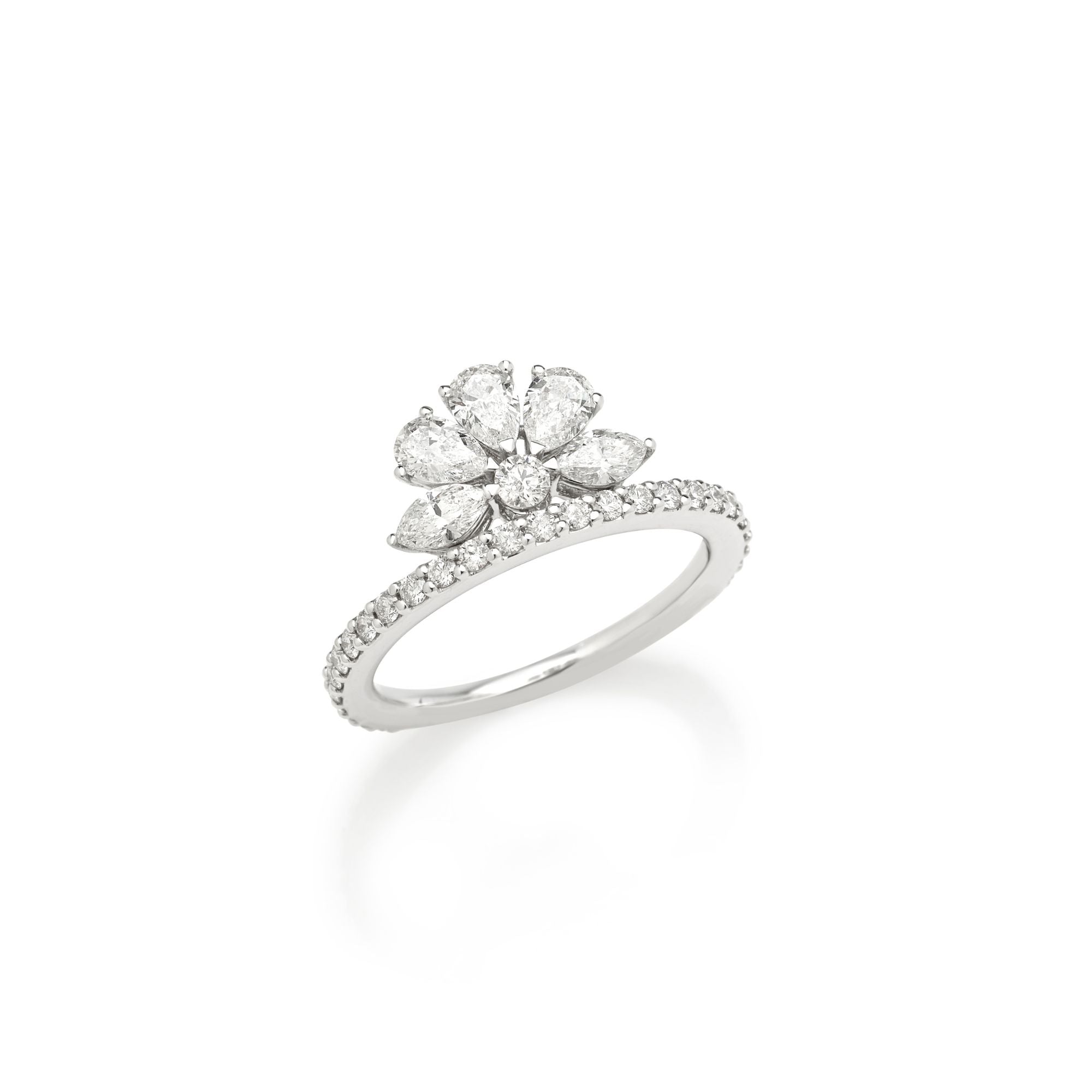 Diamond Cascade Fan Ring